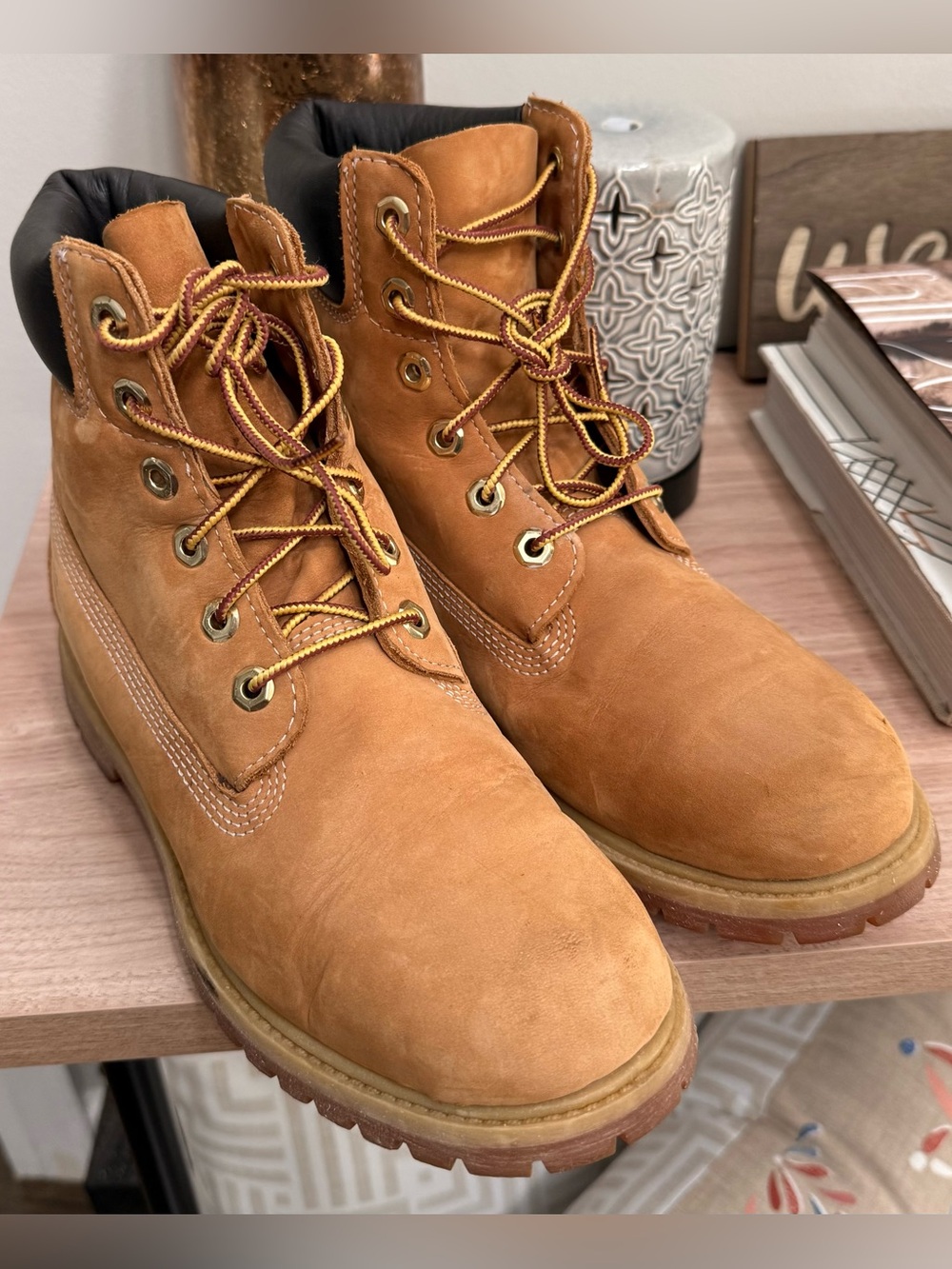Timberland Wheat Lace-Up Nubuck Boots